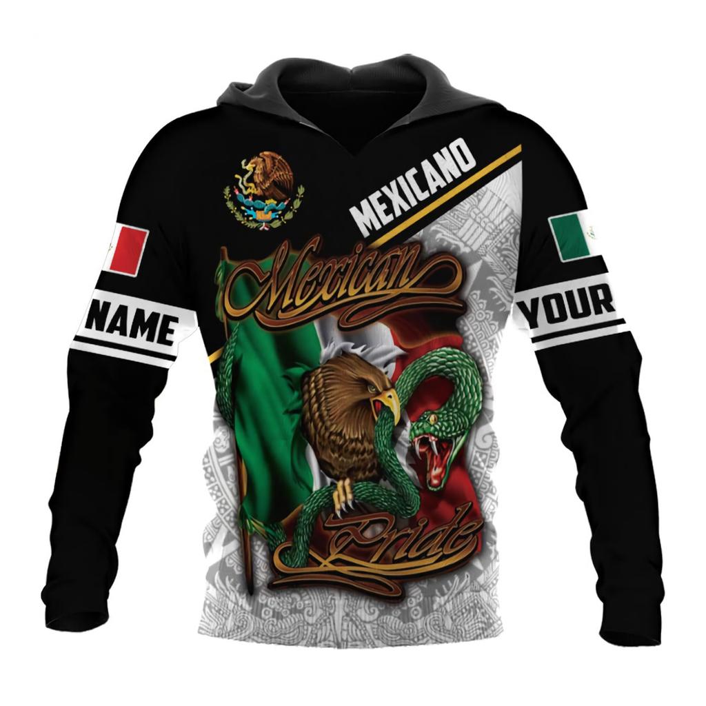 2025 Europe, America, Europe and America men's sweater Mexico logo boys sweater 3D printing autumn and winter hooded sweater