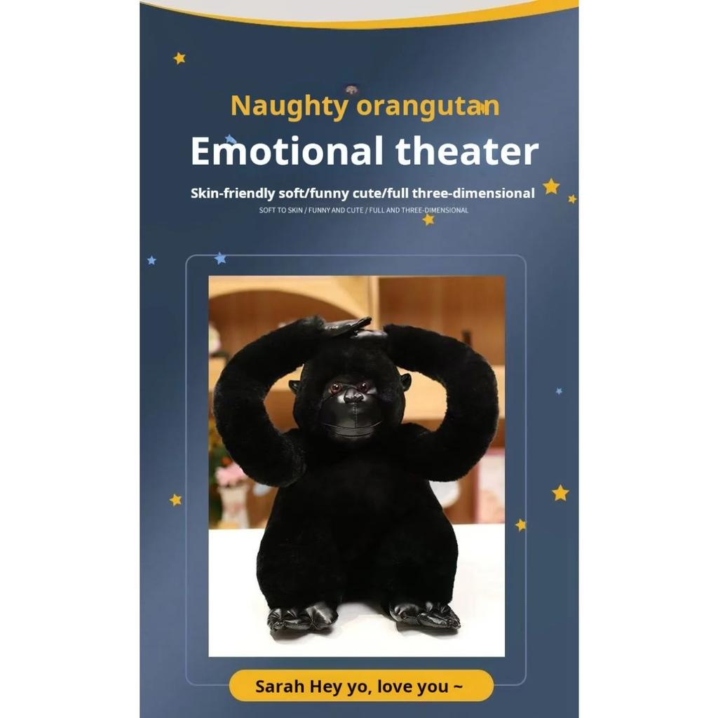 20/30cm Zlobivá gorila Panenka Plyšová Hračka Ručně vyráběná Panenka Kreslený Anime Roztomilý Polštář Polštářek Domácí Dekorace Dětské Narozeniny G