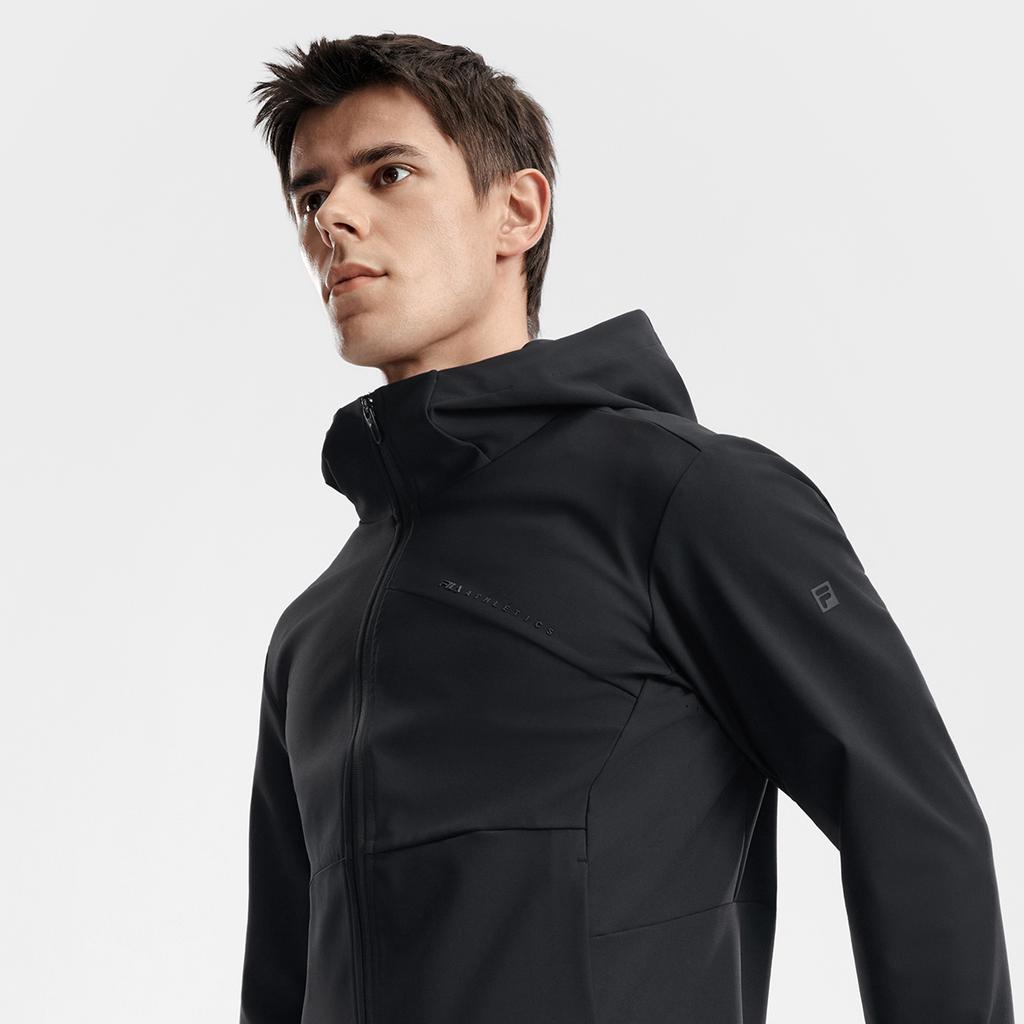 Fila Fitness Series Minimalist Sports Training Versatile Comfortable Hooded Jacket Men Jacket Deep-Black A11M621505FBK