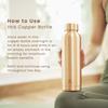 Reine Kupfer-Wasserflasche 1 Liter, 7 Chakren, Auslaufsicher, Stärkt das Immunsystem, Ideal für Büro, Fitnessstudio, Yoga, Als Geschenk, 1L