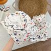 Summer New Pajamas Women's Short-sleeved Shorts Thin Cloud Cotton Cartoon Cute Large Size Korean Version Loungewear