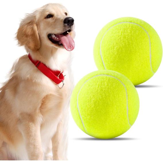 susu & wuwu Tennis Ball for Dog,Giant Large Tennis Ball for Outdoor Play Dogs, 4 inch Big Tennis Ball Dog Toy for Pet Birthday Gifts, Dog Toy Balls
