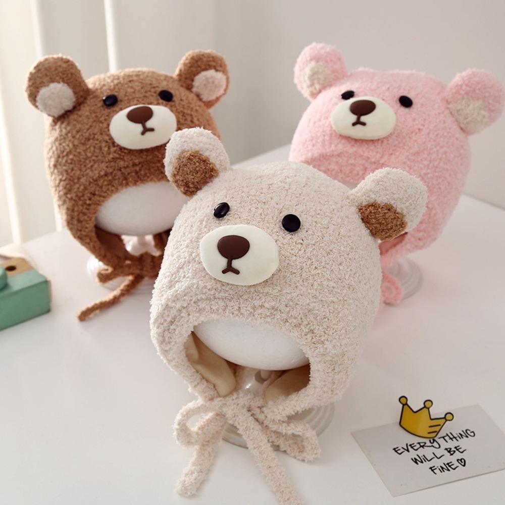 Cartoon Ear Winter Baby Earmuffs Warm Ear Protection Cap New Baby Knitted Cap