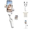 Hohem V3 Ultra Gimbal Stabilizer for Smartphone 3-Axis AI Tracking Touchscreen Detachable Remote Extension Pole Fill Light iPhone Android White