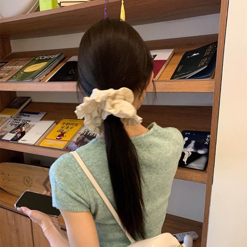 Fashion Extra Large Satins Hair Ties  Oversize Hair Band Hair Scrunchie Ponytail Holders Elastic Hair Accessories