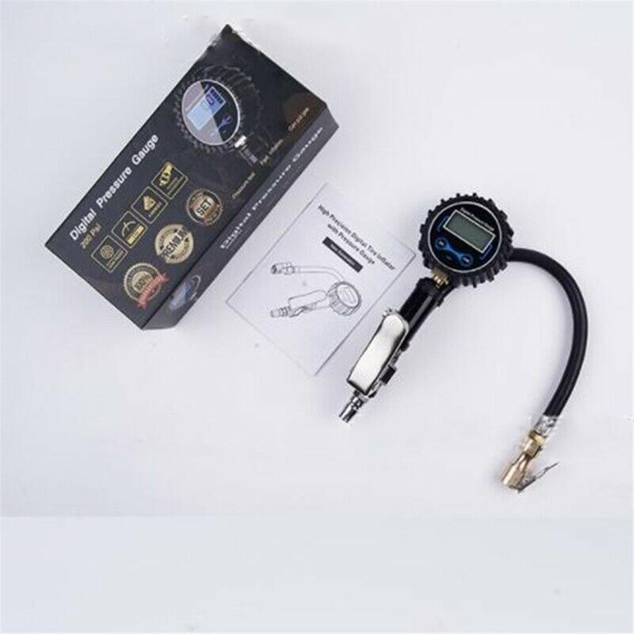 Digital Inflatable Meter 0-200psi With Nozzles LCD Display for Truck/Car/Bike