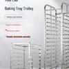 Commercial Multi-Layer Stainless Steel Baking Trolley with Enclosed Bread Rack and Aluminum Alloy Trays