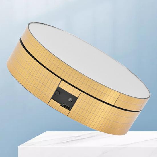 12cm Rotating Display Stand Mirror 360 Degree Rotation Electric Turntable Jewelry Holder for Photography