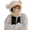 New Year Christmas Cosplay Bear Ear Balaclava Hat for Women Men Keep Neck Warm Hat Cold Weather Skiing Hiking Supplies
