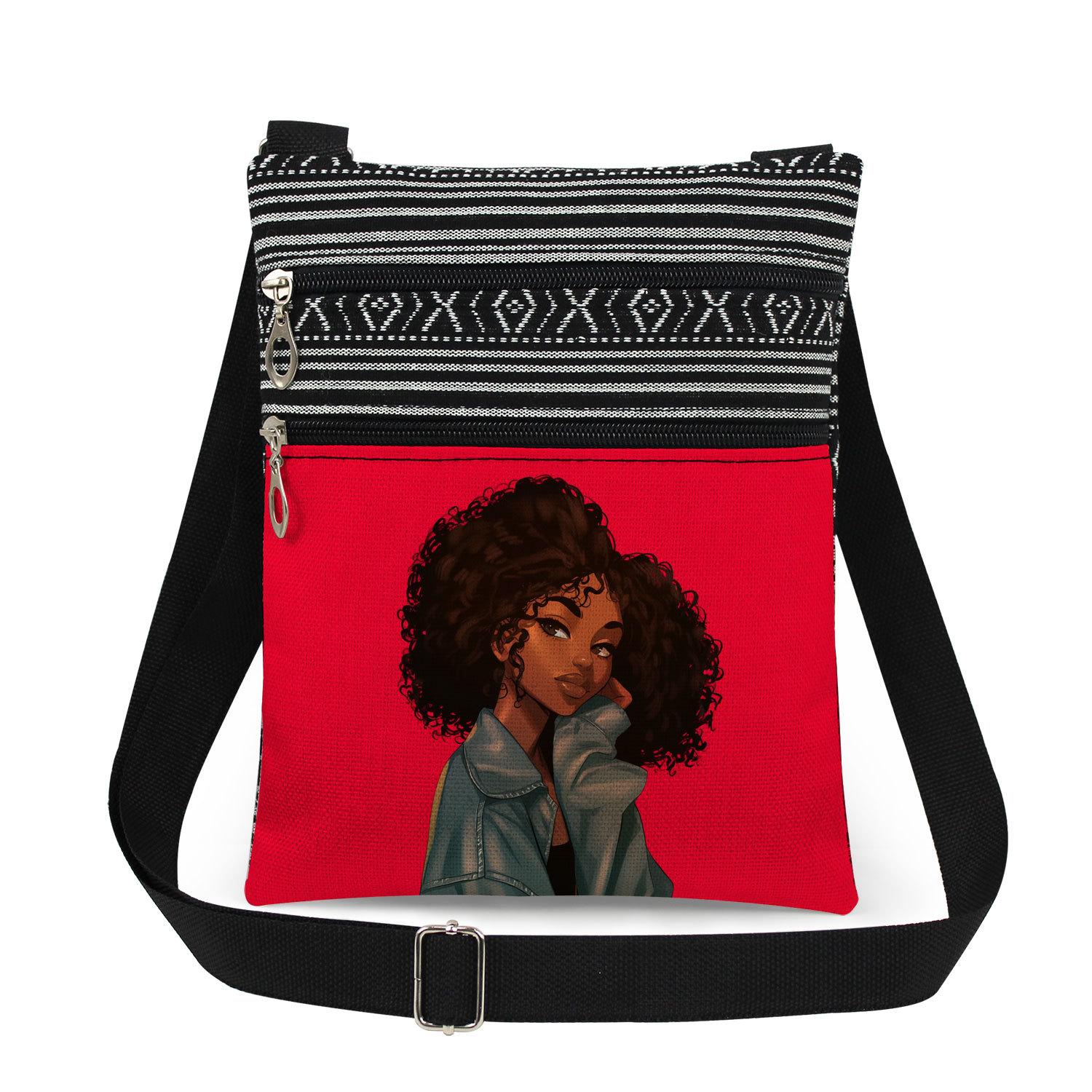 1 шт. Милая сумка-тоут с принтом девочки, женская сумка через плечо, сумка почтальона, 6901