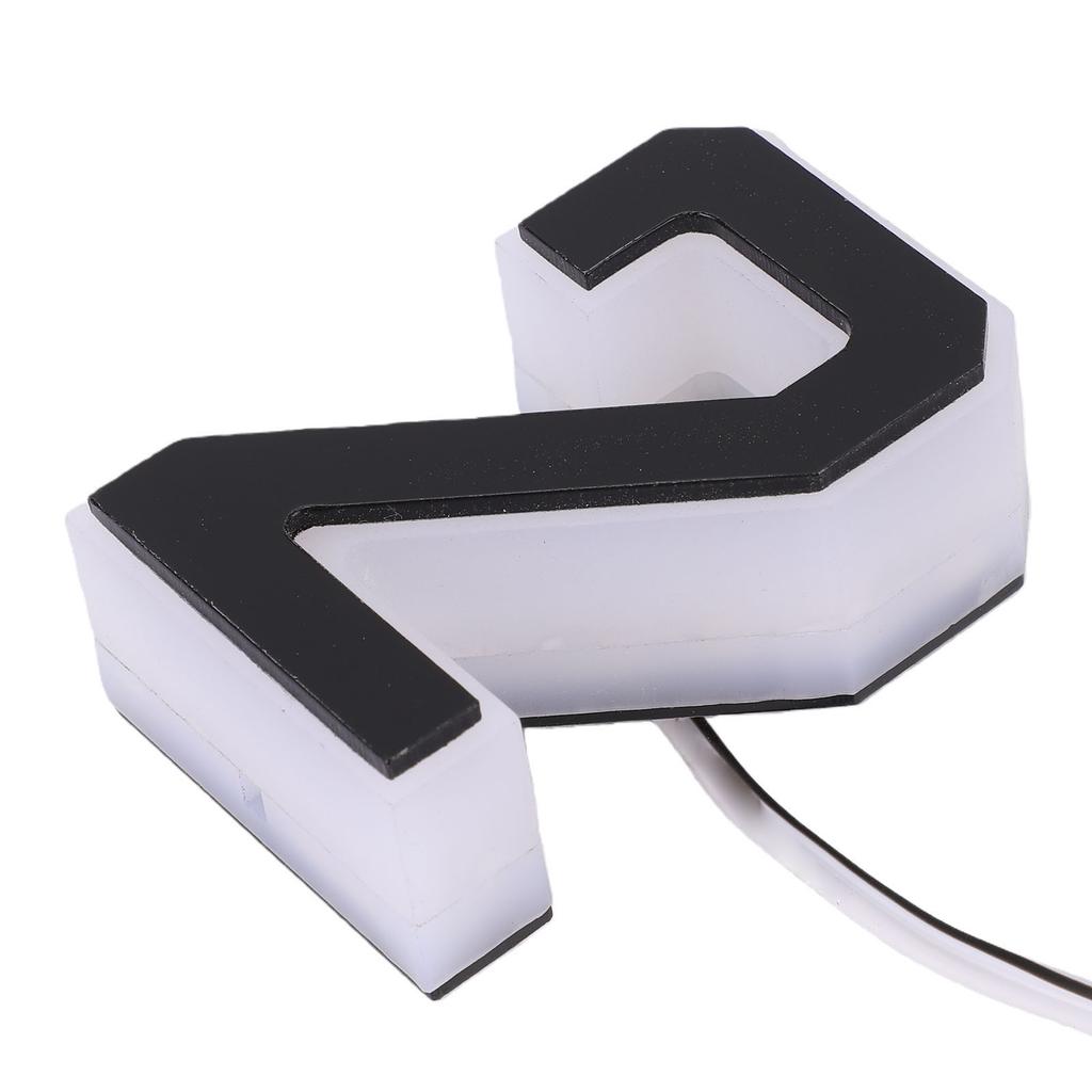LED House Number Outside Outdoor Water Proof Modern Lighted Plug In Type Address Sign for Residences Stores Black