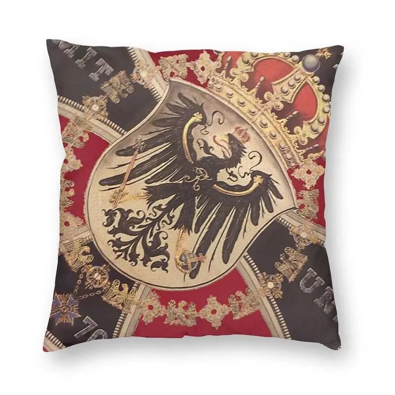 German Eagle And Iron Cross Of Prussia Pillow Cover Home Decor Kingdom of Prussia Flag Emblem Cushion Cover Throw Pillow for Car