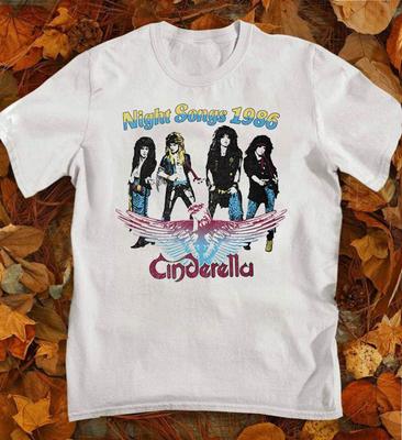 Cenerentola Band Night Canzoni Album Rock Maglietta a Maniche Corte per Adulti QX814