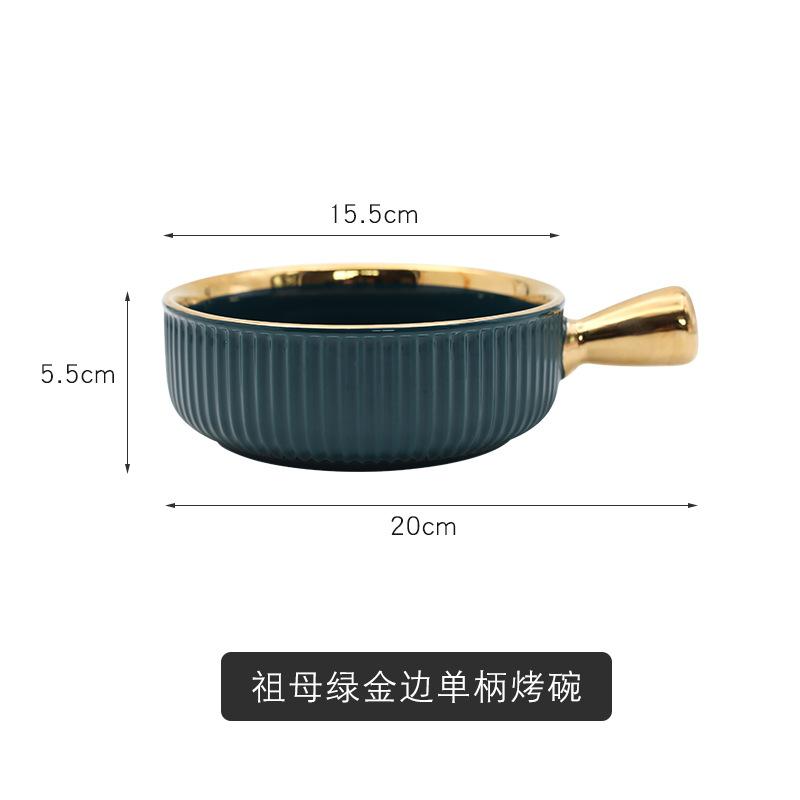 

Керамическая миска для выпечки с ручкой Nordic Phnom Penh Fruit Salad Бытовая посуда Завтрак Лапша быстрого приготовления