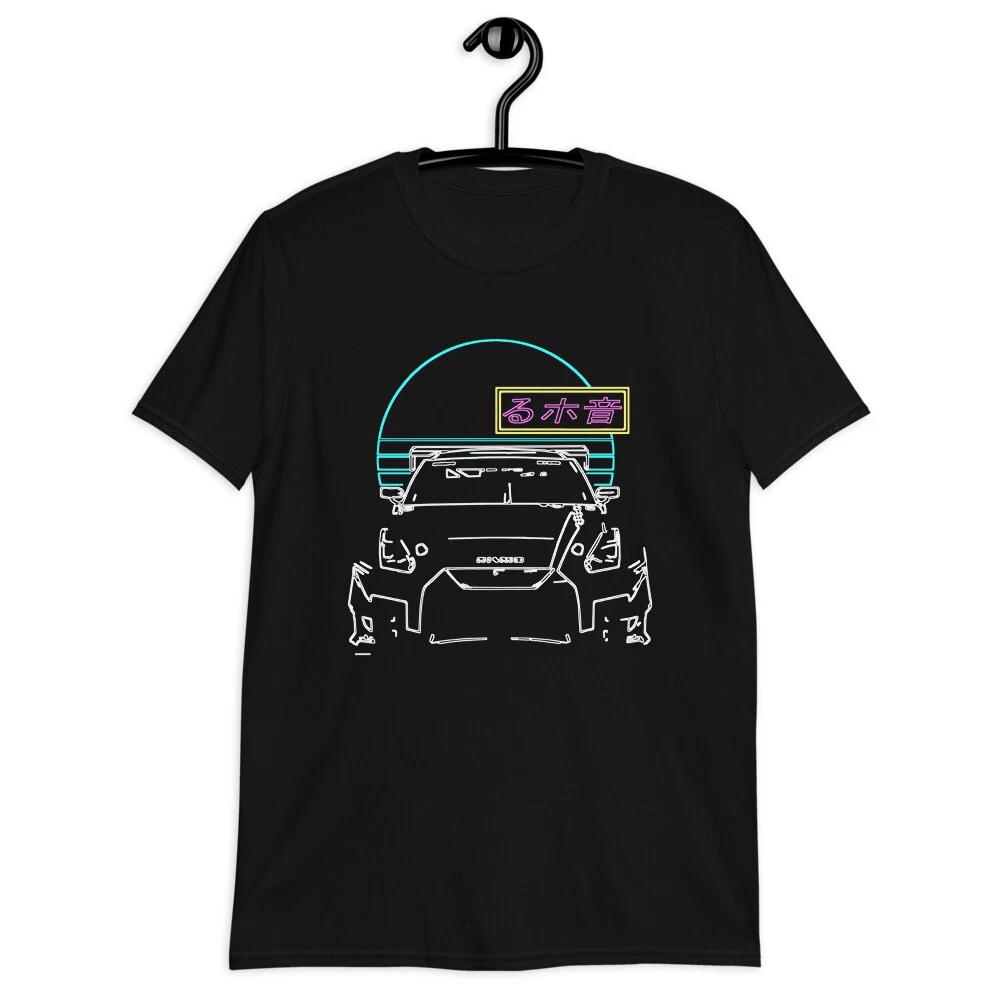 GT-R R35 JDM Vaporwave Aesthetic Neon Miami Dreams Short-Sleeve Unisex T-Shirt