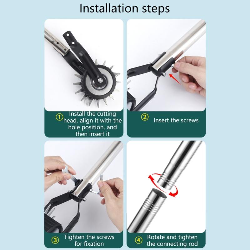 Strong Manual Lawn Edger With Wheels For Simple Grass Edge Maintenance In Gardens