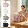 Solid Color Quilted Lunch Bag Thickened Food Thermal Box Casual Insulated Handbag Office Worker