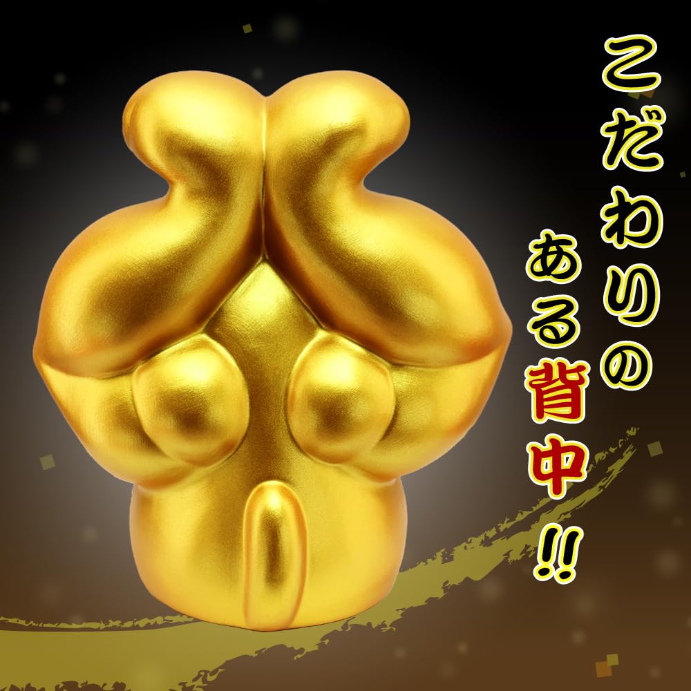 Osaka Choseido Ceramic Figurine with Original Wooden Tag with Both Tall Maneki-neko (Free Gift) (Sent Separately) Strong-Armed Maneki-neko Hands,