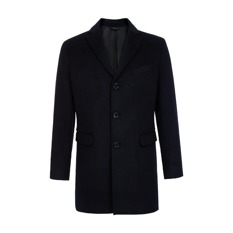 J.Lindeberg Men's Mid-Length Wool Single-Breasted Overcoat