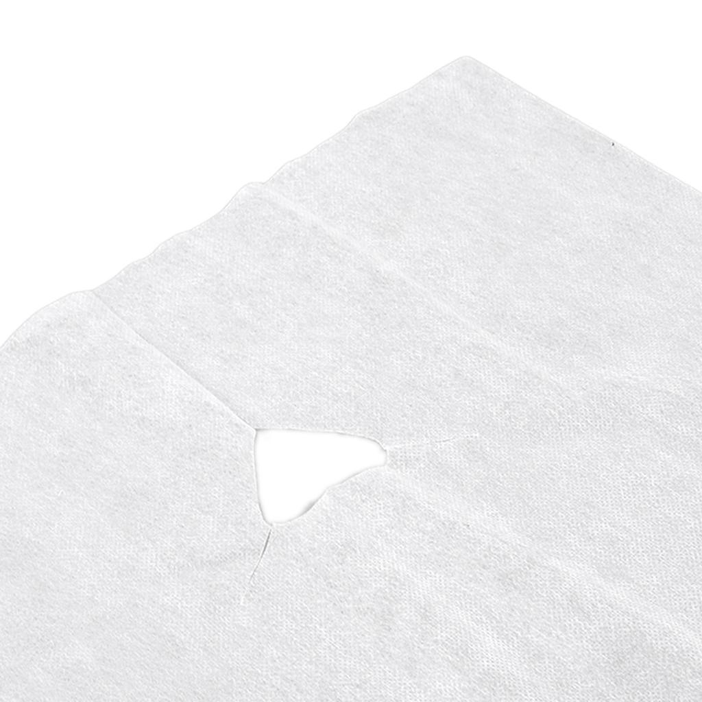 200Pcs Massage Face Cover Disposable Comfortable Headrest Covers Fabric White for Home Salon
