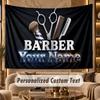 Barber Salon (149) Theme Personalized Tapestry Custom Name Text Wall Hanging Tapestry Home Background Decoration