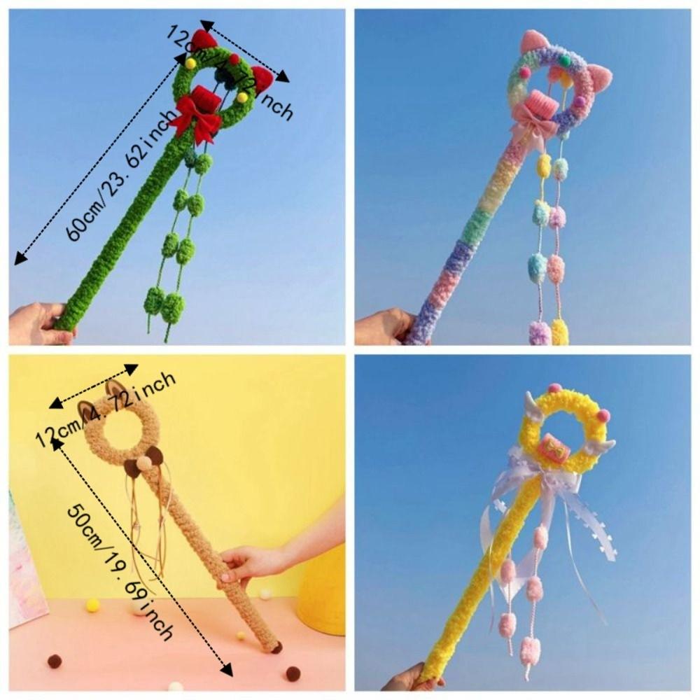 Pet Tassel Ball Cat Bow Interactive Cat Sweet Handheld Cat Stick Pet Playtime