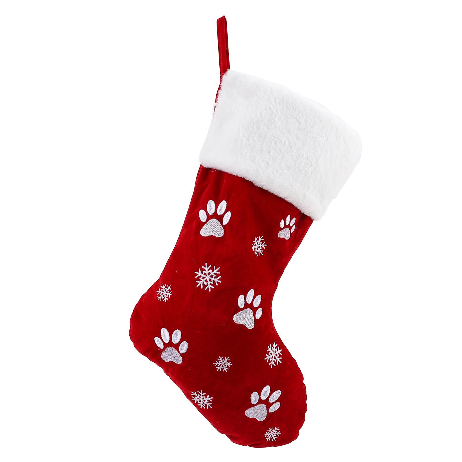 

1 шт. Різдвяний носок Мультяшний мішок для зберігання цукерок Шкарпетка Санти Різдвяна прикраса Різдвяний підвіска Святкові шкарпетки Ялинка червоний