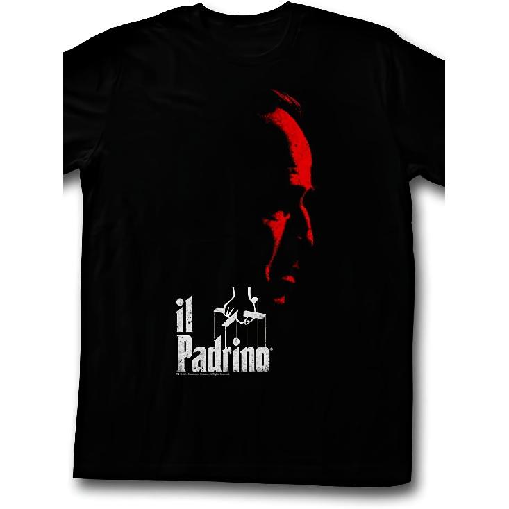 Men' Godfather Iconic Don Vito T-Shirt - Red & White Round Neck Casual Tee Suitable for Year-Round Wear, Machine Washable, Movie for Everyday Outfits