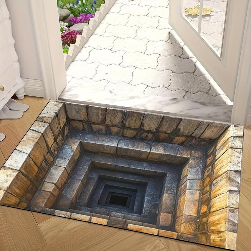 

1pc 3D Optical Illusion DoorMat, Non-slip Floor Mat, Suitable for Living Room, Bedroom, Bathroom, Holiday Home Decoration 40x60cm