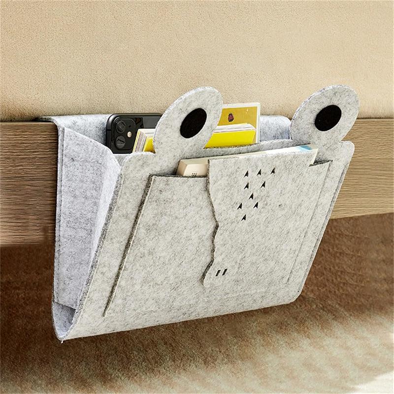 1Pc New Animal Bedside Hanging Organizer Storage Bag Felt Sofa Sorting Pocket Pouch