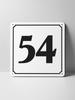 Metal Sign Black House Number On White Background Outdoor Wall Art Decor