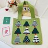 New Christmas Tree Knitted Shoulder Bag Women's Trend Versatile Korean Version High Value Travel Shopping Knitted Bag Handbag