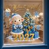 2027 Sheep Static Window Sticker Happy New Year Decals Cute Lamb Christmas Window Decor Home Decoration Shop Glass Ornament