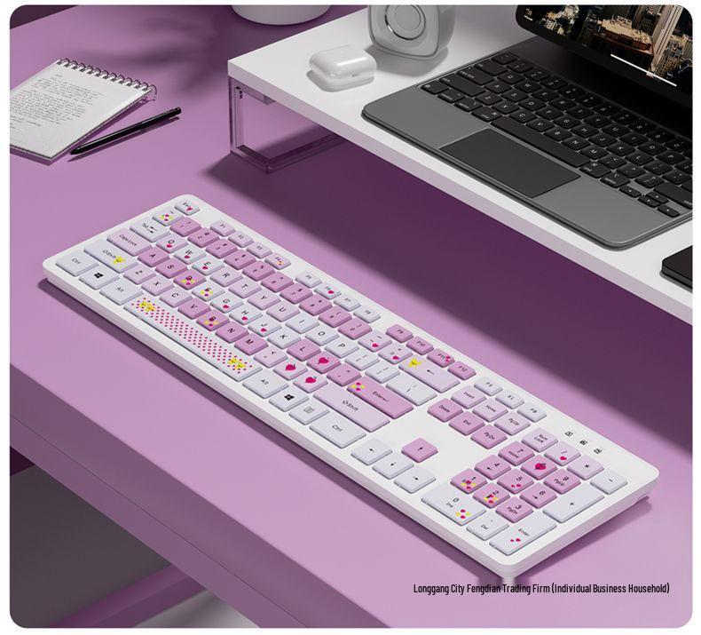 Wireless Esports Gaming Keyboard and Mouse Set - Silent for Desktop, Laptop, or Office Use