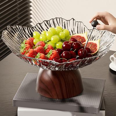 Fruchtschale auf einem Ständer, Hohe und leichte Servierschale, Modernes Aufbewahrungsfach für Snacks, Essen