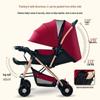 Newborn 4-Season Stroller: Foldable, Spacious, Shock-Absorbing for Sitting & Lying Down.