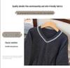 Plus Size V-Neck Knit Sweater: Slimming, Loose Fit, Mid-Length, Long Sleeve (Sizes Up To 350 Jin)