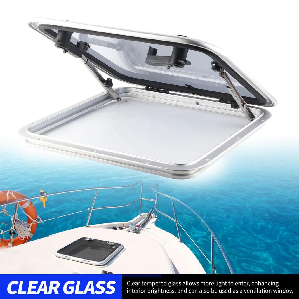 Boat Porthole Window Heavy Duty External Push Type Waterproof Portlight Hatch Window for Marine Yacht RV Boat Opening Portlight