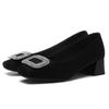New High Heels, High-end Sense One-pedal Fashion Light Luxury Thick Heel Single Shoes, Daily Versatile Rhinestone Women's Shoes
