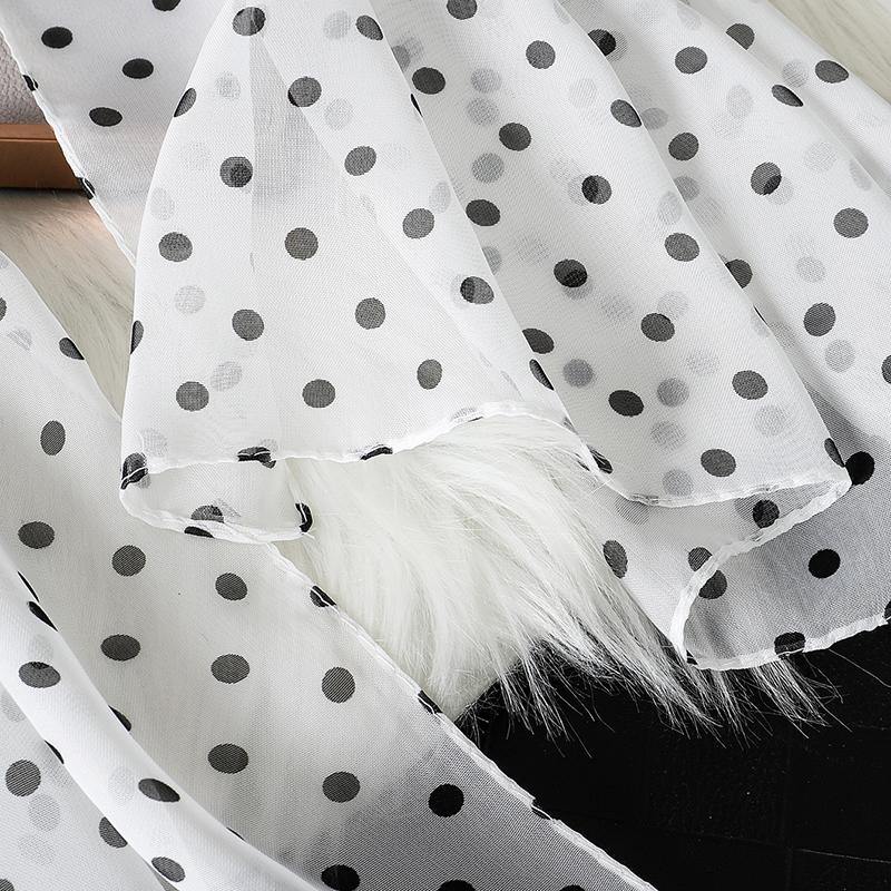 Women's Chiffon Dot Scarf Shawl Versatile Sun Protection Decorative Scarves Luxury Elegant Lady