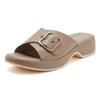 Fashion Spring And Summer Casual Metal Sandals For Women Lightweight Non-Slip Beach Wedge Slippers Casual And Elegant New Product Simple