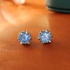 Elegant Cubic Zirconia Flower Stud Earrings with Silver Needle – Versatile, Fashionable Accessories for Women