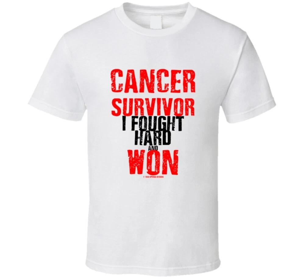 Cancer Survivor I Fought Hard And Won On Light Color T Shirt M