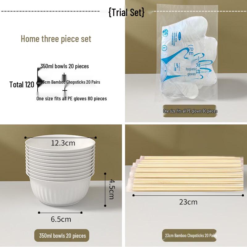 Rice Husk Disposable Tableware Set