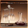 Creative Red Wine Glass Hanging Rack for Living Room Cabinets - Display and Storage Shelf with Ornaments