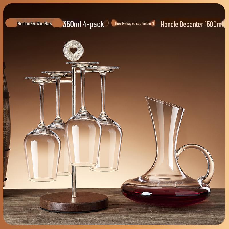 Creative Red Wine Glass Hanging Rack for Living Room Cabinets - Display and Storage Shelf with Ornaments