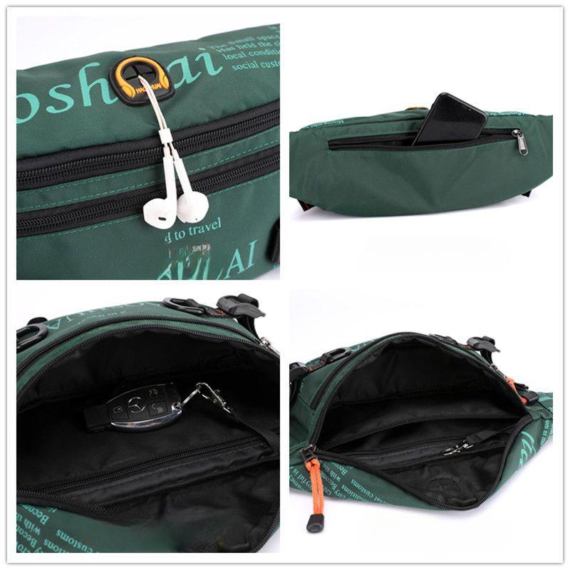 Borsa da petto estiva impermeabile da uomo Borsa sportiva da cintura Borsa da donna per cellulare Borsa a tracolla trendy per il tempo libero all'aperto Borsa mimetica