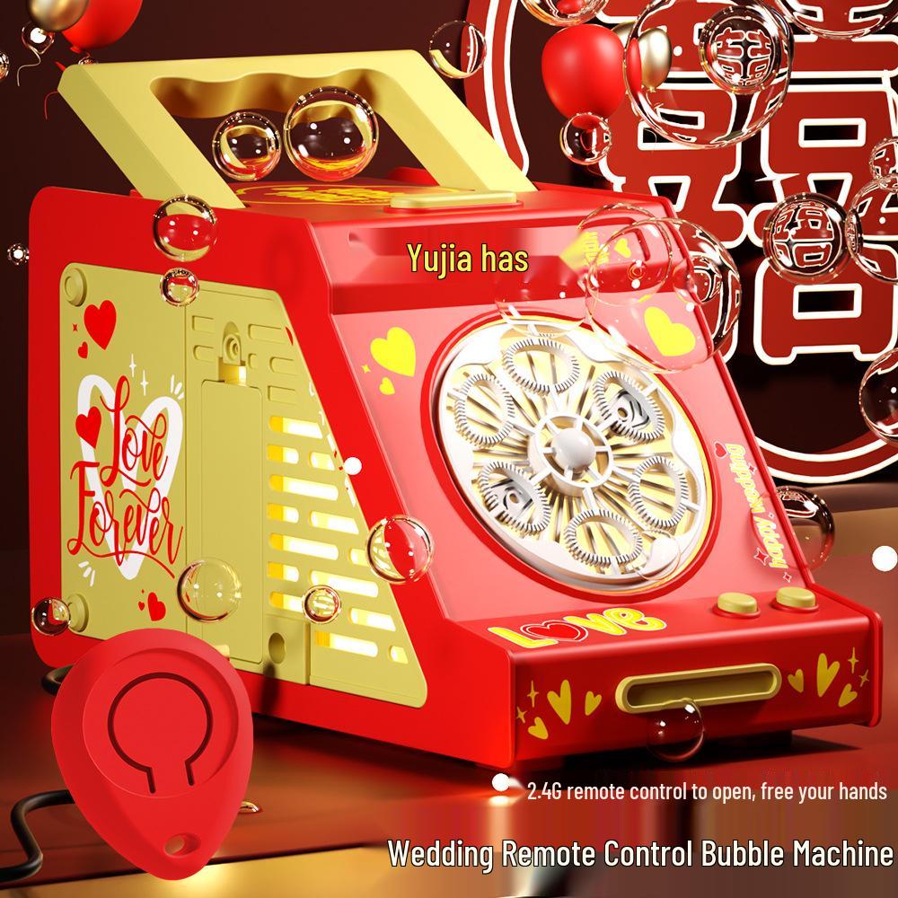 Luminous Fireworks Bubble Machine - Chinese New Year & Wedding Toy with Sound Effects