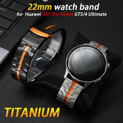 22mm Titanium Strap for Huawei Watch GT3 GT4 GT5 Pro 46mm Men Titanium Metal Band for Oneplus Watch 2 2R Amazfit Balance GTR 4 3