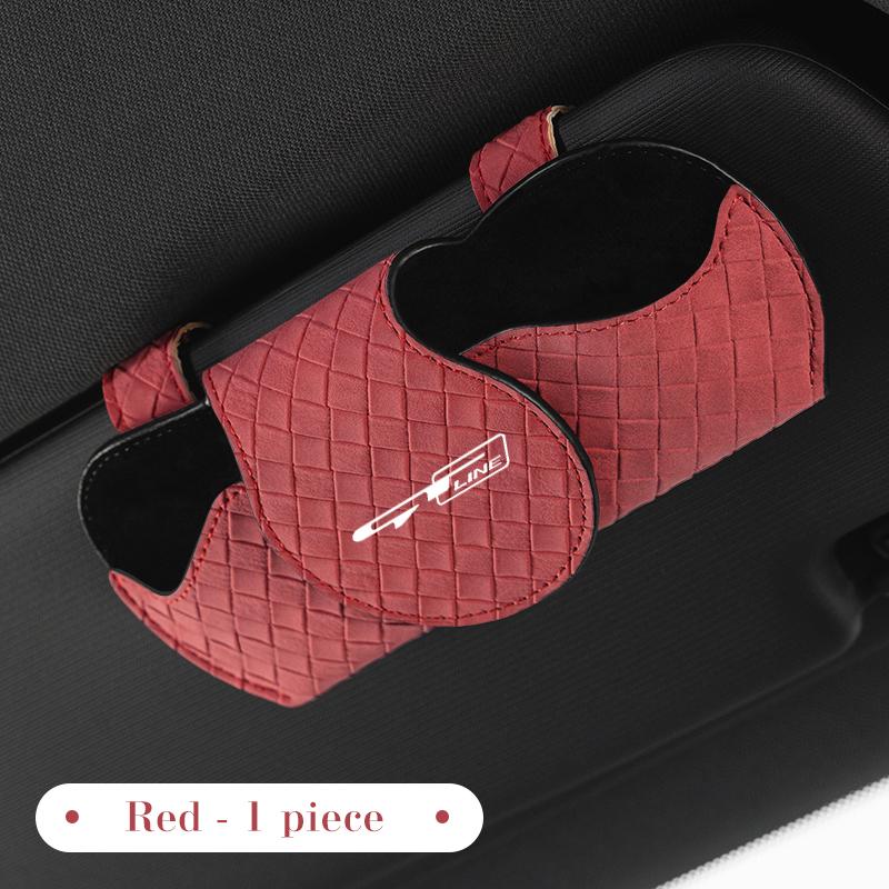 AABIV1 Car Visor Glasses Case For KIA K5 K2 K3 Ceed Sportage Rio 3 Proceed Sedona Forte Cerato Venga Magnetic Leather Sunglasses Holder